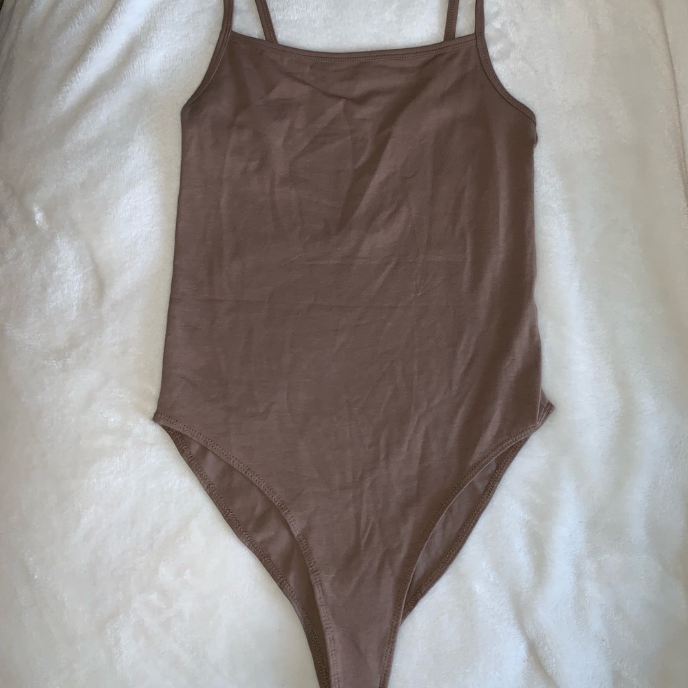 brown bodysuit